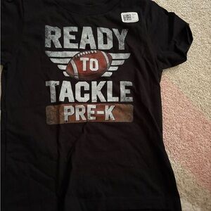 Black Kids Shirt with Football Graphic